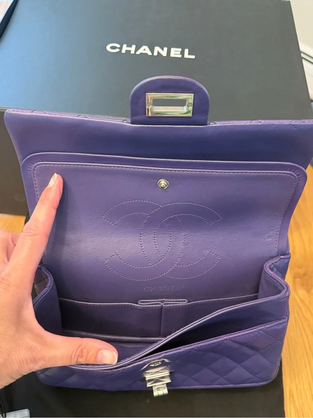 Authentic Purple CHANEL 2.55 Reissue - Lambskin FULL INCLUSION